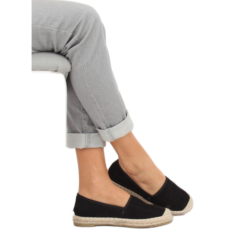 AF40 Black black suede espadrilles 1
