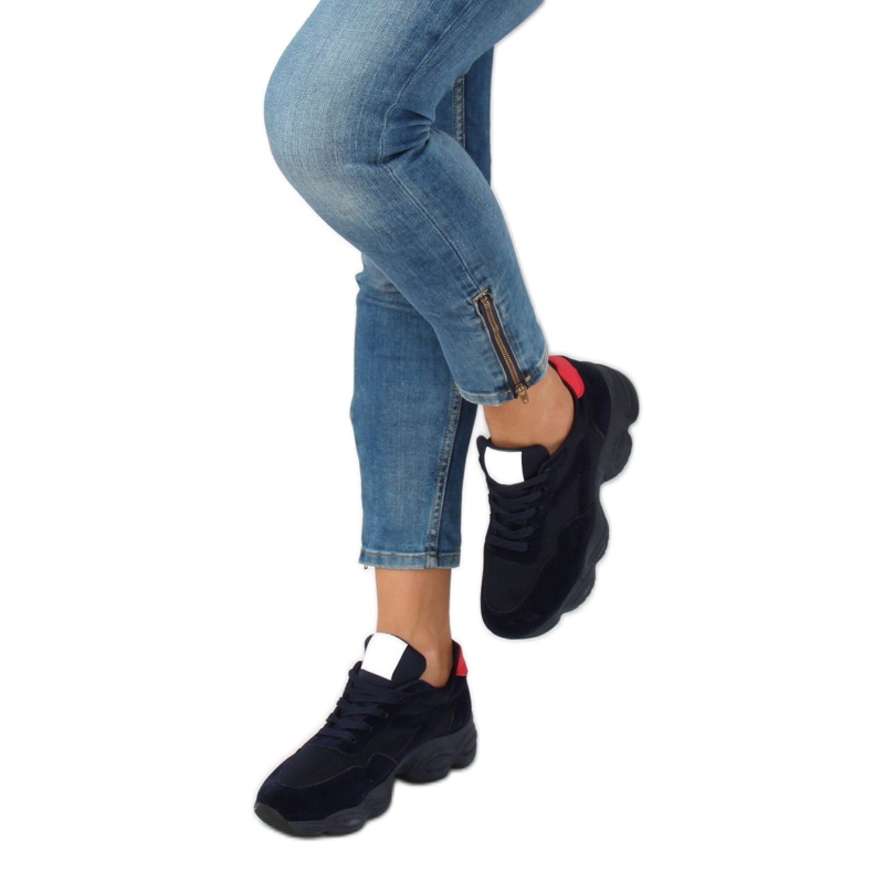 E-102 Navy navy blue sports shoes 2