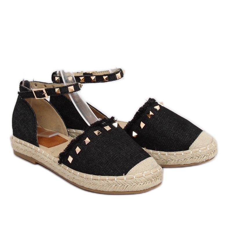 Black denim espadrilles CH-1K211 Black 2