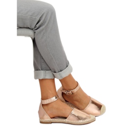 Champagne metallic espadrilles CF-1K215 Champagne pink 1