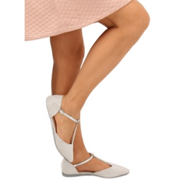 Gray ballerinas with belt A321 Gray grey 1