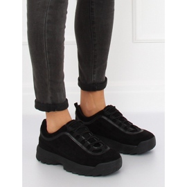 Black 81016 Black suede sports shoes 1 Black 81016 Black suede sports shoes 1