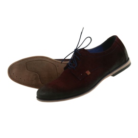 Men's suede shoes Nikopol 1709 burgundy red 5