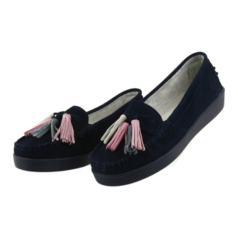 Women's suede loafers Filippo 661 navy blue 3 Women's suede loafers Filippo 661 navy blue 3