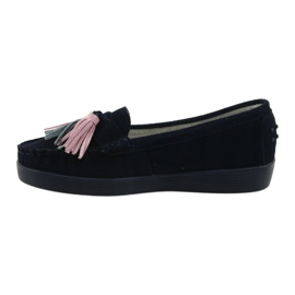 Women's suede loafers Filippo 661 navy blue 2
