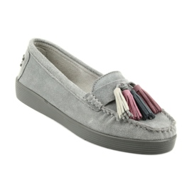 Gray suede loafers for women Filippo 661 grey 1