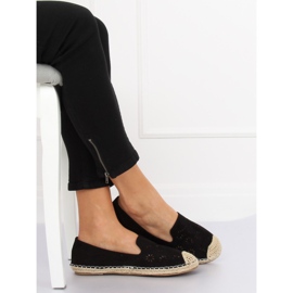 Black openwork espadrilles 9023 Black 2