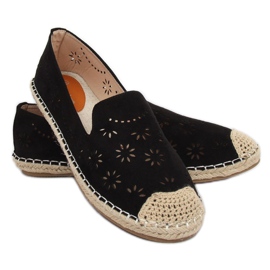 Black openwork espadrilles 9023 Black 1