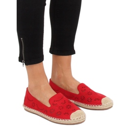 Espadrilles, red openwork 9023 Red 1