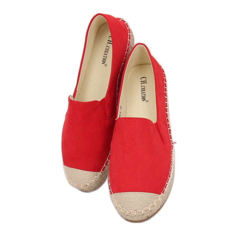 Red women's espadrilles 180-5 Red 1