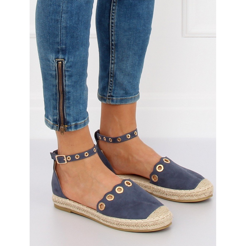Espadrilles with a strap LX170 Blue navy blue 2