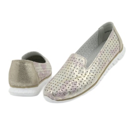 Women's sports leather lords Filippo 663 white pink 4