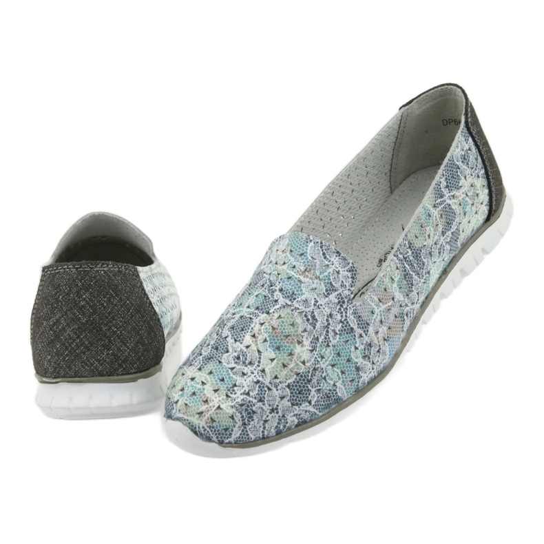 Women's sports leather lords Filippo 663 white blue grey green 4 Women's sports leather lords Filippo 663 white blue grey green 4