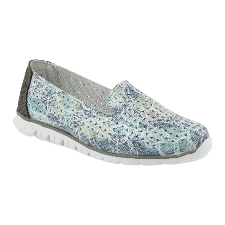 Women's sports leather lords Filippo 663 white blue grey green 1 Women's sports leather lords Filippo 663 white blue grey green 1