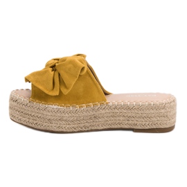 Espadrilles Slippers On The Platform yellow 1