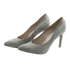 Pumps on a high heel shoes for women ANIS gray grey 3