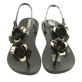 Ipanema sandals women's shoes with flowers 82662 black yellow 4