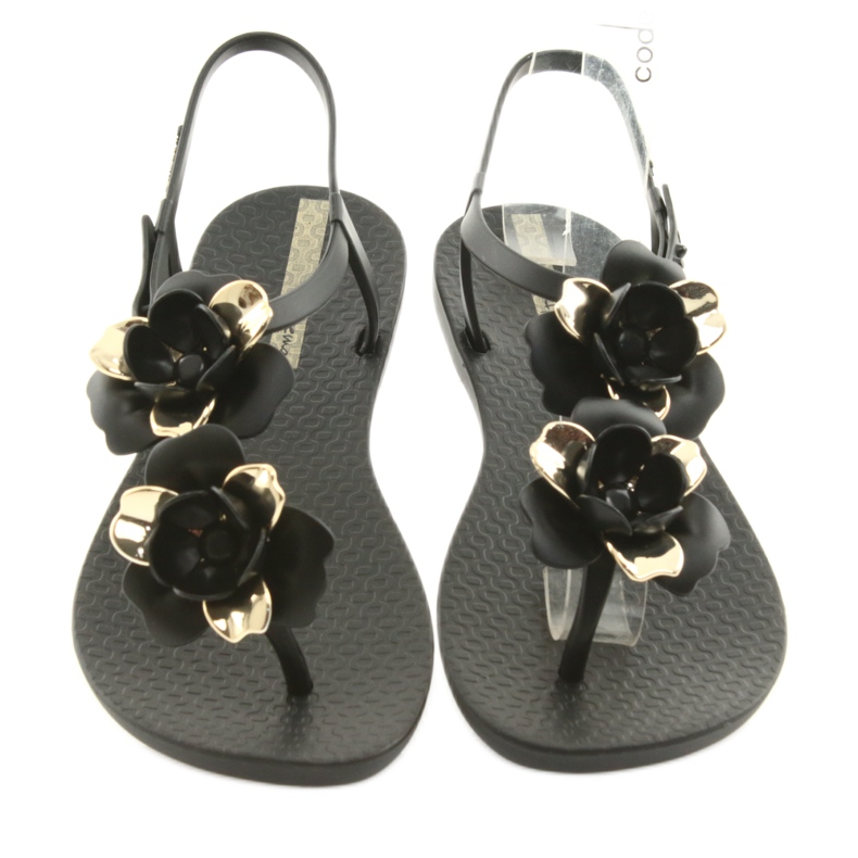 Ipanema sandals women's shoes with flowers 82662 black yellow 4