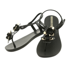 Ipanema sandals women's shoes with flowers 82662 black yellow 2