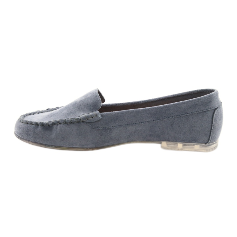 Women's suede loafers Sergio Leone 721 blue 2