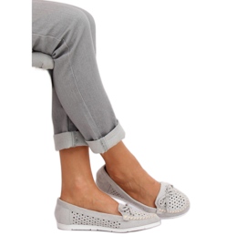 Gray Women's gray loafers T339P Gray grey 1
