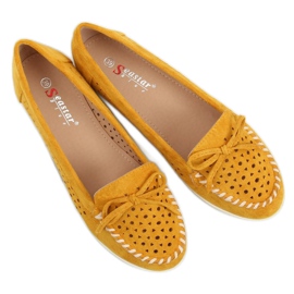 Yellow women's loafers T339P Yellow 2