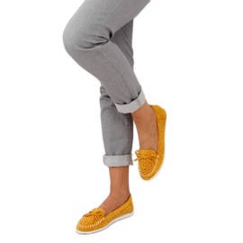 Yellow women's loafers T339P Yellow 1