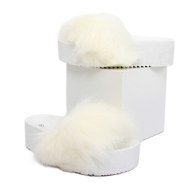 White CK77P White fur slippers 1 White CK77P White fur slippers 1
