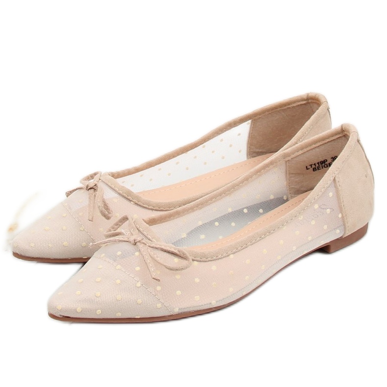 Ladies' beige ballerinas LT119P Beige 1