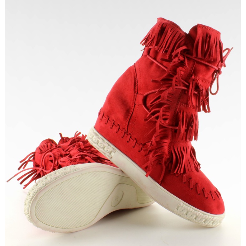 Suede sneakers with fringes BL-10 Red II-GAT 2