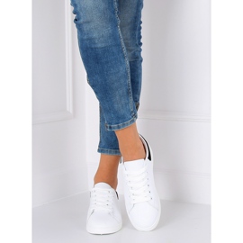 Black and white women's sneakers BL147P Black II-GAT 2