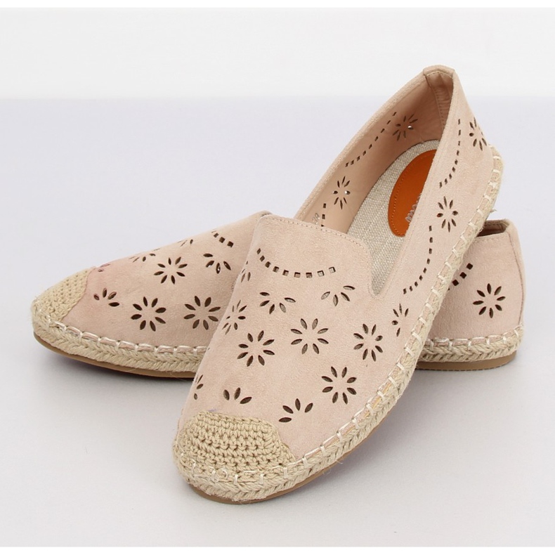 Beige openwork espadrilles 9023 Beige II-GAT 1