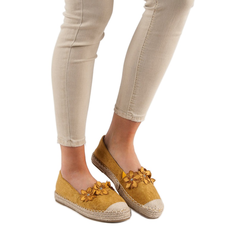 Espadrilles With Flowers yellow 2