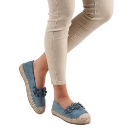 Espadrilles With Flowers blue 1