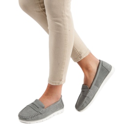 VINCEZA leather loafers grey 2 VINCEZA leather loafers grey 2