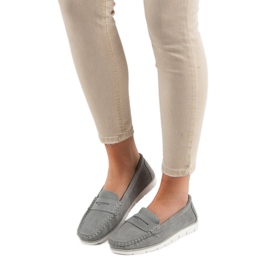 VINCEZA leather loafers grey 1 VINCEZA leather loafers grey 1