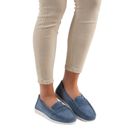 VINCEZA leather loafers blue 1 VINCEZA leather loafers blue 1