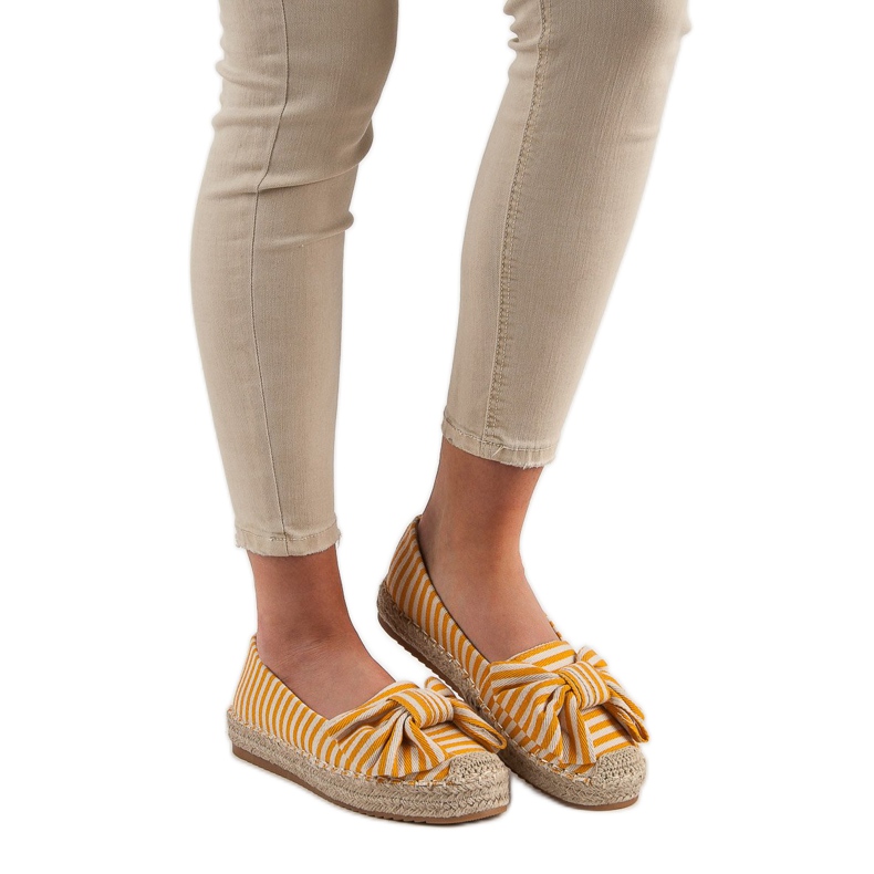Striped Espadrilles yellow 1