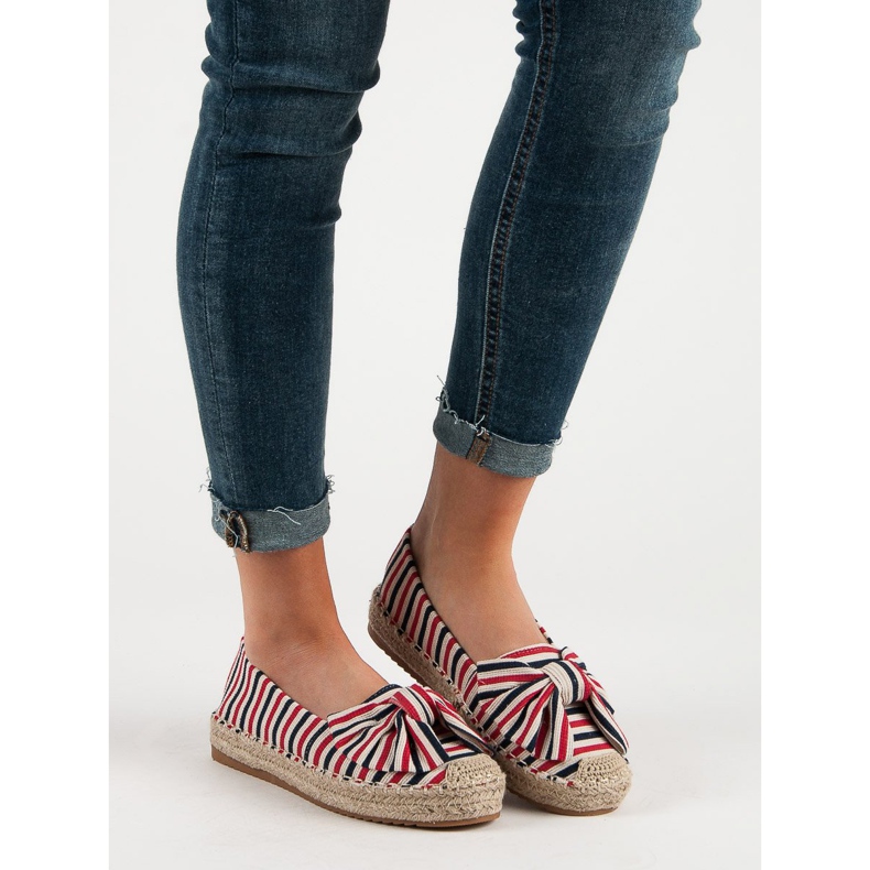 Striped Espadrilles multicolored red 2