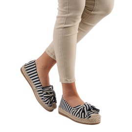 Striped Espadrilles brown blue navy blue 2