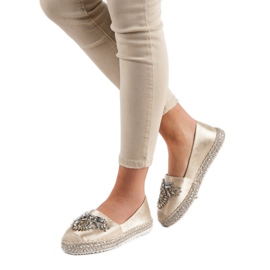 Golden Espadrilles With Ornaments 2