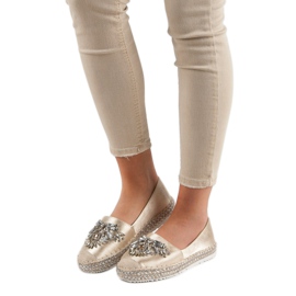 Golden Espadrilles With Ornaments 1