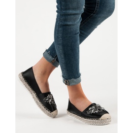 Black Espadrilles With Ornaments 1