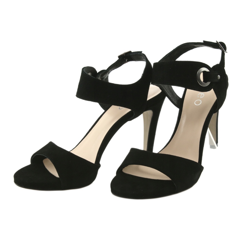 Leather sandals on a black Edeo 3208 heel 3 Leather sandals on a black Edeo 3208 heel 3
