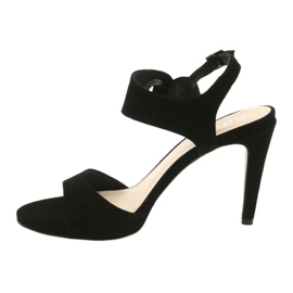 Leather sandals on a black Edeo 3208 heel 2 Leather sandals on a black Edeo 3208 heel 2