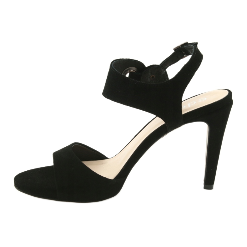 Leather sandals on a black Edeo 3208 heel 2 Leather sandals on a black Edeo 3208 heel 2