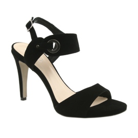 Leather sandals on a black Edeo 3208 heel 1 Leather sandals on a black Edeo 3208 heel 1