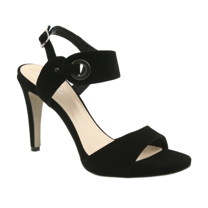 Leather sandals on a black Edeo 3208 heel 1 Leather sandals on a black Edeo 3208 heel 1