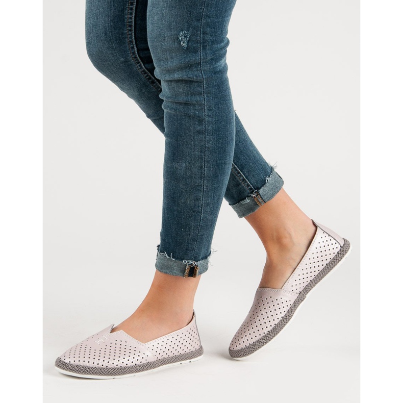 Leather Sneakers Slip On VINCEZA pink 1 Leather Sneakers Slip On VINCEZA pink 1
