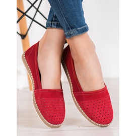 Filippo Red Leather Espadrilles 1